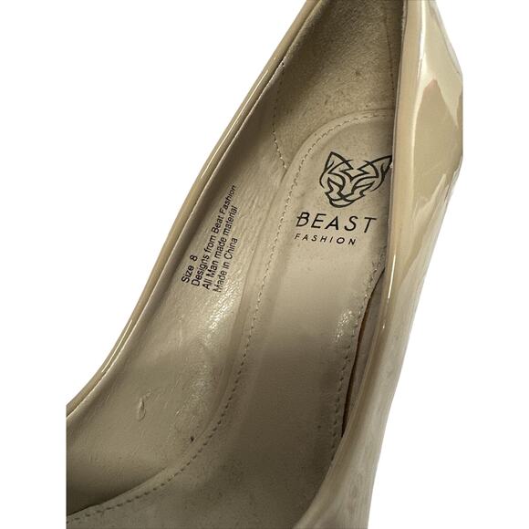 Beast Fashion Womens Classic Pump Stiletto Heels Beige Leopard Print size 8 - Picture 13 of 15